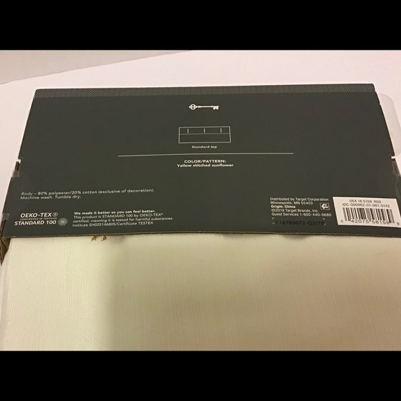 Threshold: Stitched Sunflower Shower Curtain - Picture 7 of 8